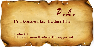 Prikosovits Ludmilla névjegykártya